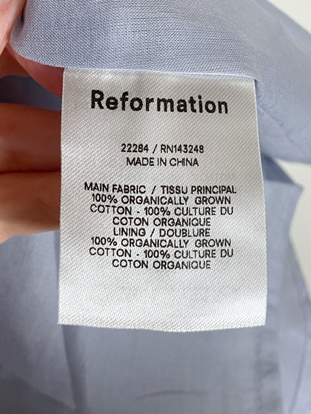 Reformation Darla Dress Mineral Blue - Picture 7 of 7